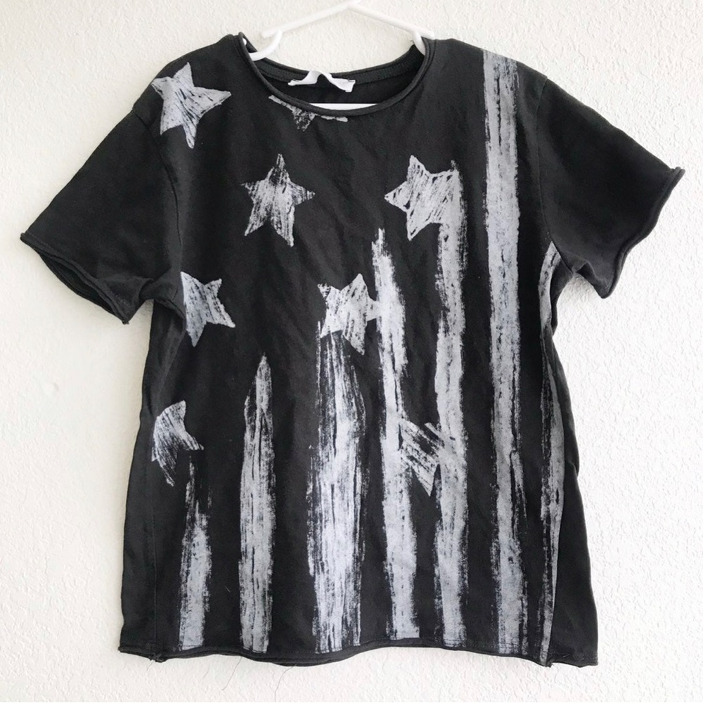 ZARA Long Sleeve Black Star Tee